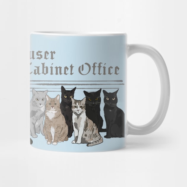 Chief Mouser to the Cabinet Office - Group Front, Individual Mouser Portraits on back by Maiden Names